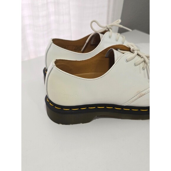 Dr. Martens 1461 Shoes Womens 8 White Leather Lace Up Casual Oxfords Goth Punk - Picture 2 of 9
